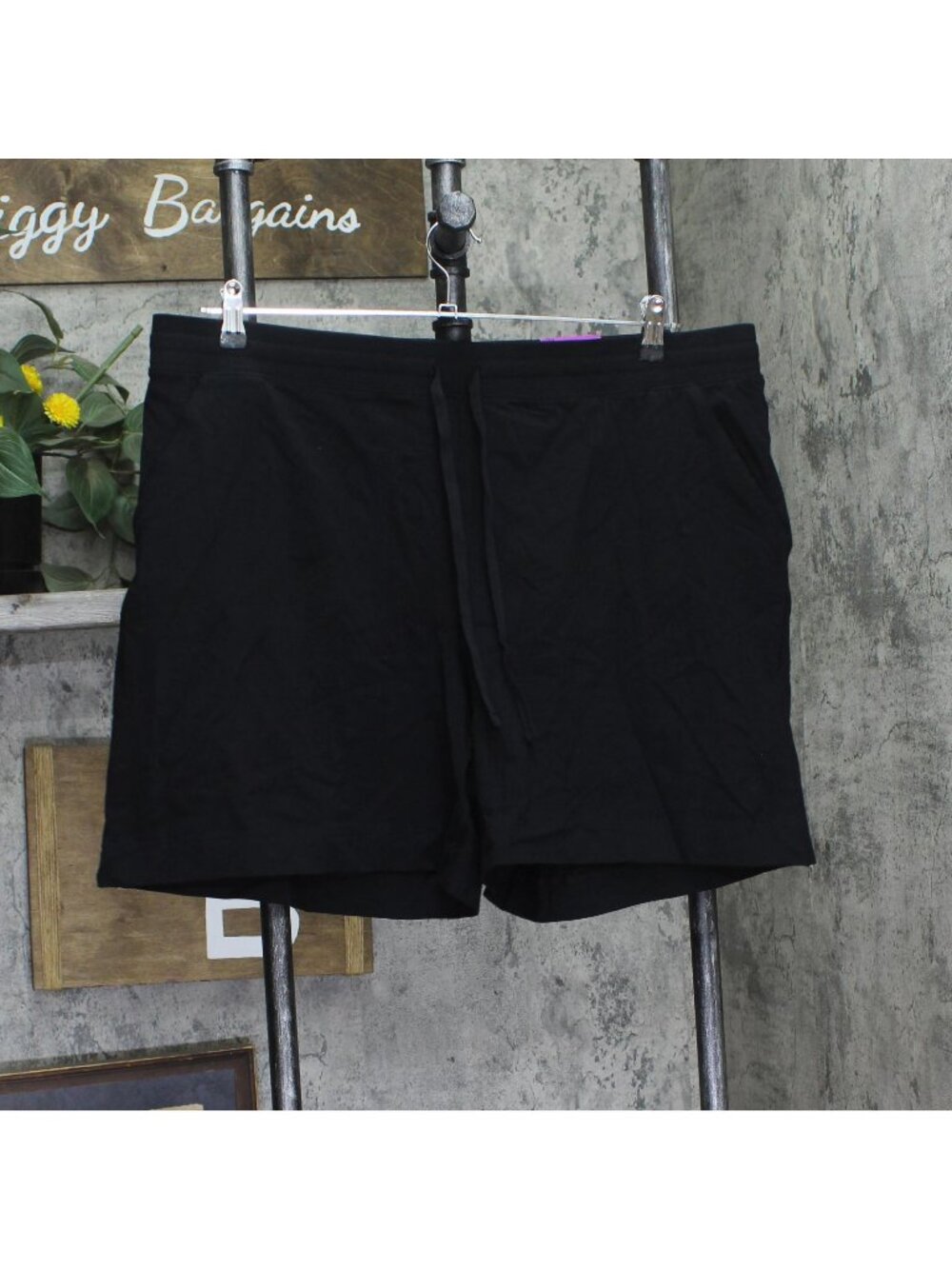 Karen Scott Womens Pull-On Knit Shorts 100113555MS Black XXL